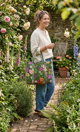Handblock Printed Quilted Tote Bag without zip/button 17x18x 6 inches