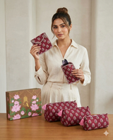 Set of 5 Utility Pouches (3 Makeup Pouches, 1 Sunglass Pouch, 1 Sanitary Napkin Pouch)