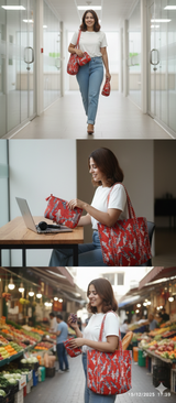 Tote Bag with set of 3 Pouches