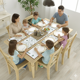 Diwali Gift Box with Handblock Printed Canvas Cotton Table Runner & Set Of 6 Mats, 2 laddoo candles