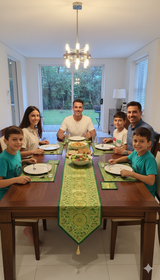 Banarasi Table Set with 1 Runner, 6 mats and 6 coasters