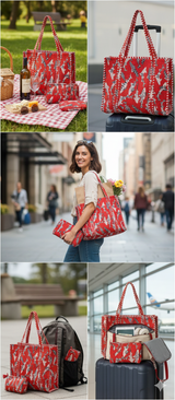 Tote Bag with set of 3 Pouches