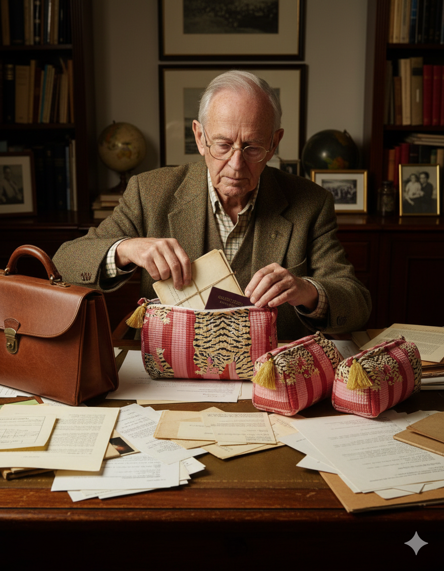 Set of 3 cosmetic bag/pouches with waterproof lining