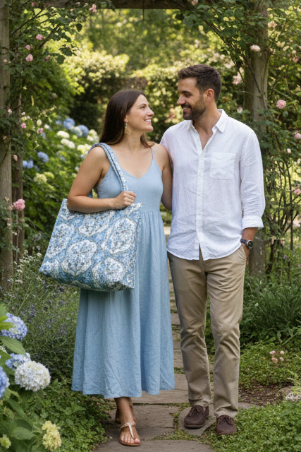 Handblock Printed Quilted Tote Bag without zip/button 17x18x 6 inches