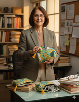 Set of 3 cosmetic bag/pouches with waterproof lining