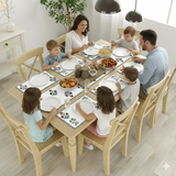 Cotton Handblock Printed Canvas Cotton Table Runner & Set Of 6 Mats with Gift Box