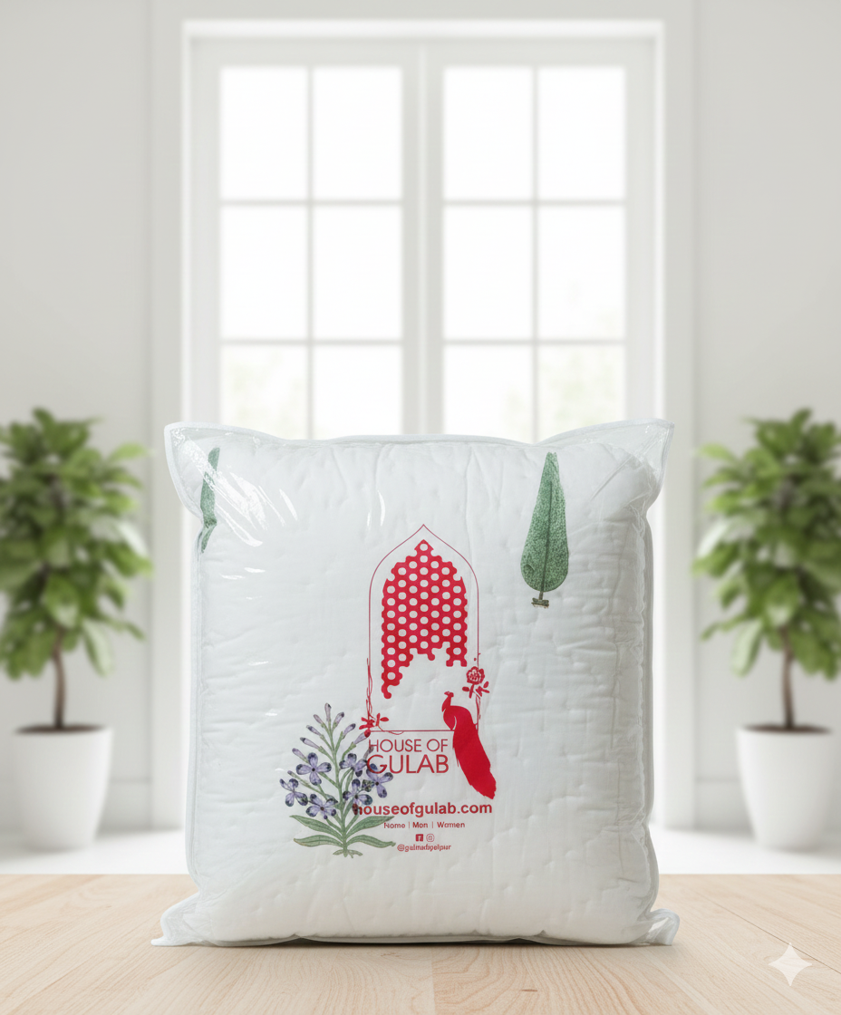 Double King Handblock Printed Cotton Jaipuri Razai/Quilt