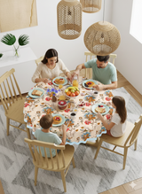 Cotton Round Table Cover - 6 seater- 60inches