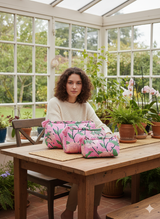 Set of 3 cosmetic bag/pouches with waterproof lining