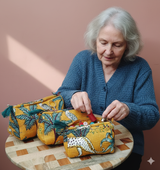 Set of 3 cosmetic bag/pouches with waterproof lining