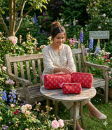 Set of 3 cosmetic bag/pouches with waterproof lining