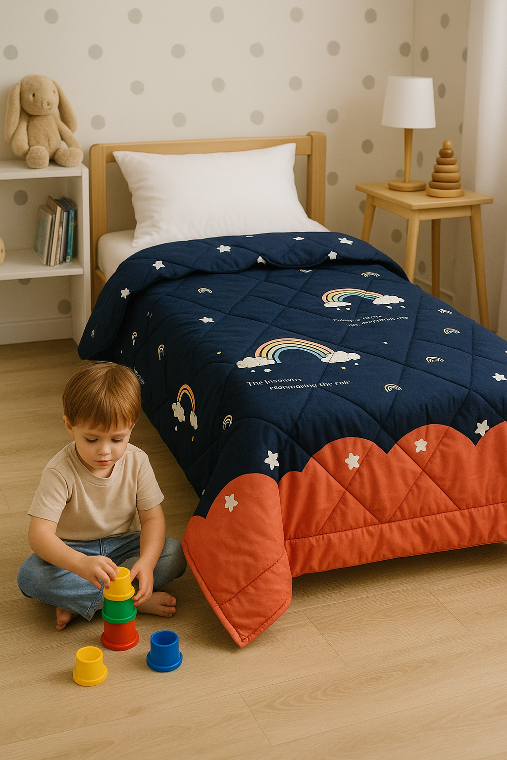 Kids Print Reversible Comforter - 60X90 Inches