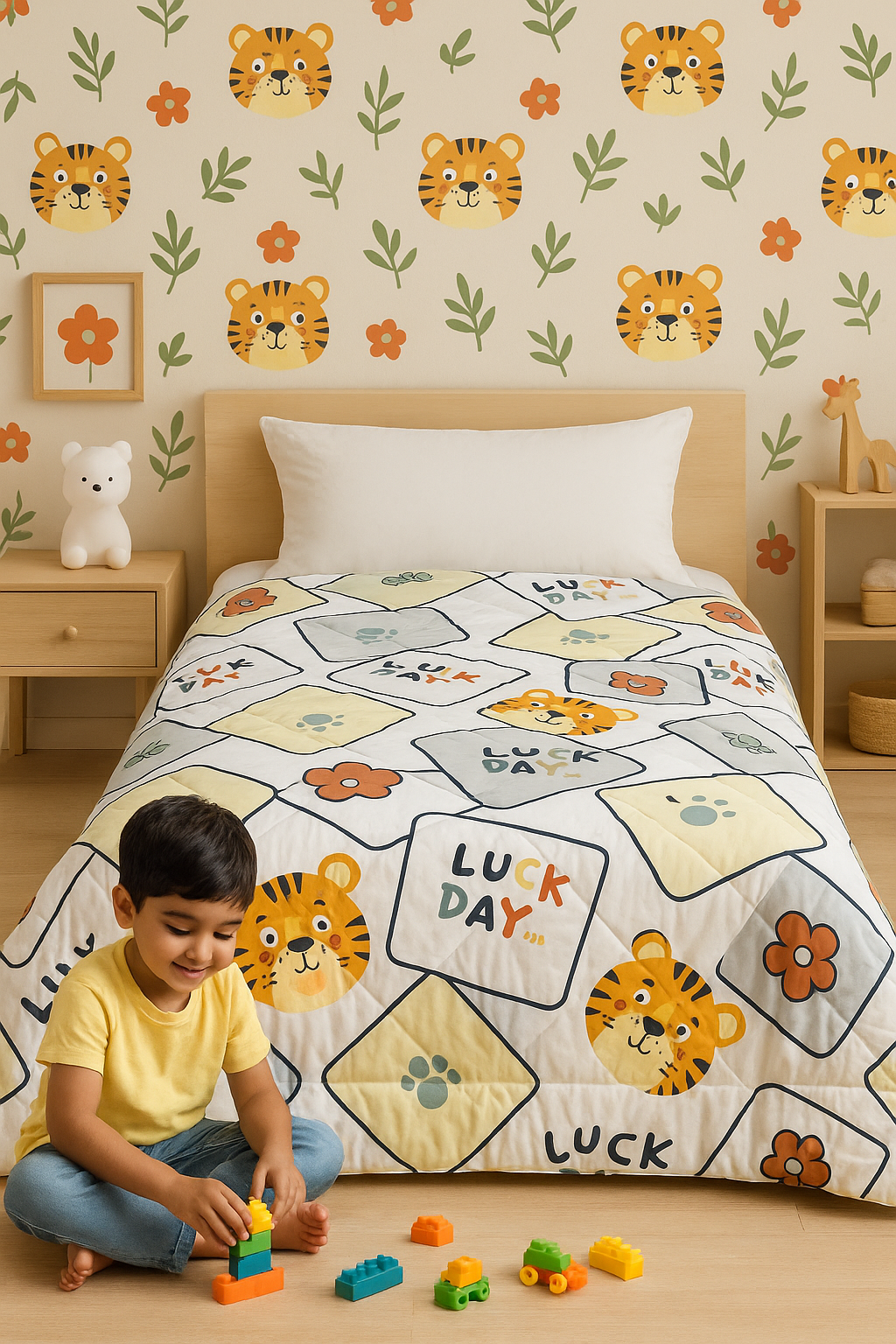 Kids Print Reversible Comforter - 60X90 Inches