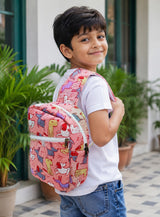 Handblock Printed Cotton Kids’ One Strap Backpack with Adjustable Straps