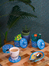 Blue Pottery Table Set of 4 pieces in a gift box