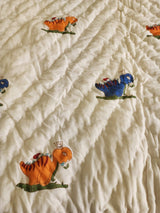 Handblock printed Cotton Reversible Kids Razai/ Quilt- 60x90 inches