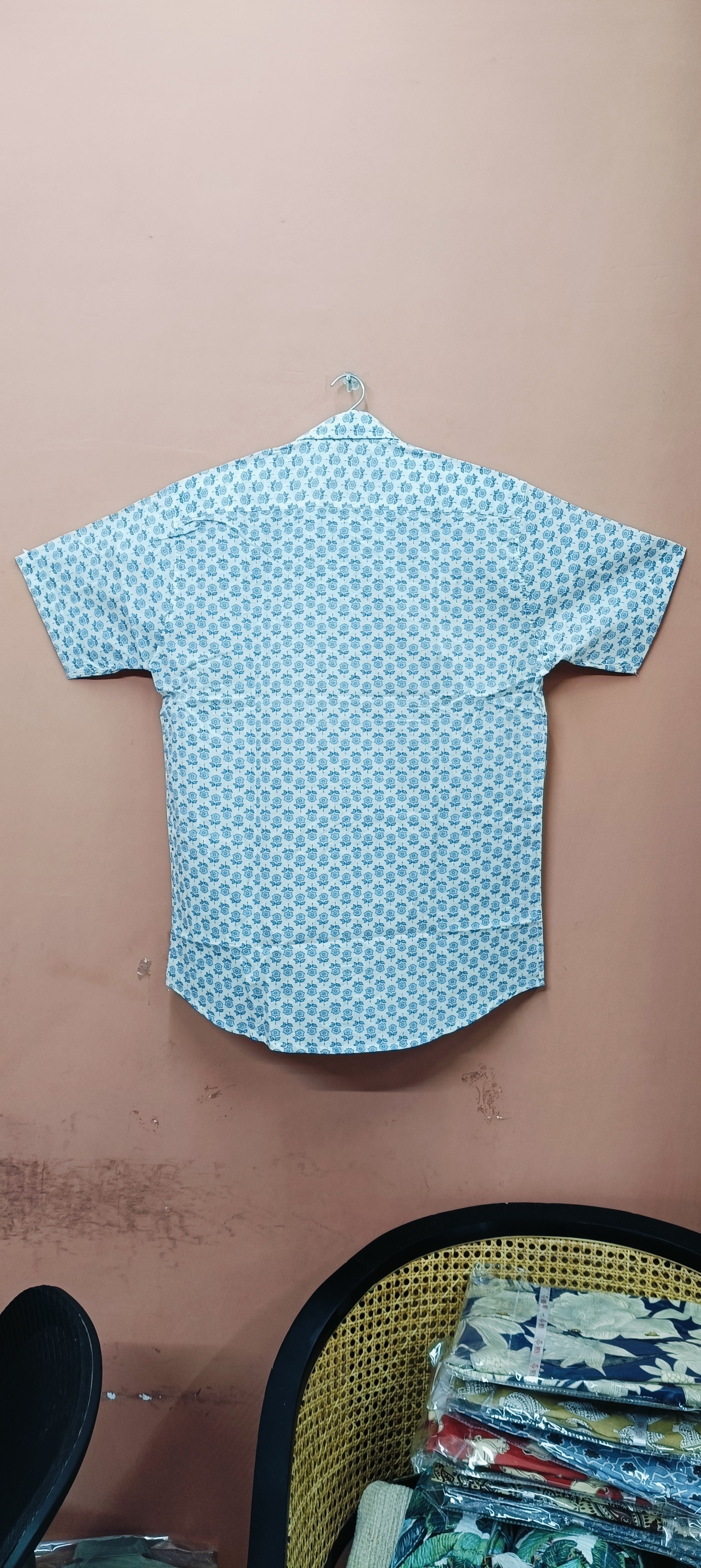 Men by House of Gulab Short Sleeves Cotton Shirt