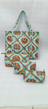 Tote Bag with set of 3 Pouches