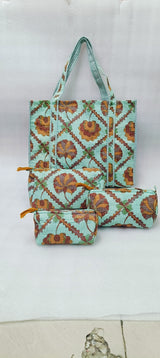 Tote Bag with set of 3 Pouches