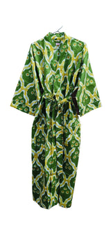 Cotton Kimono Handblock Printed Unisex Bathrobe - Free Size