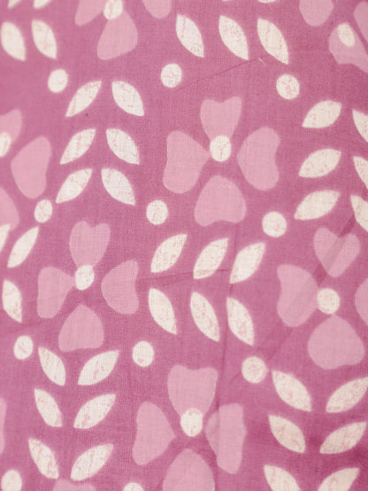 Mugal Print on Pink Cotton Shirt Set for Women