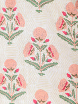 Mughal Print on White Cotton Shirt Set for Women