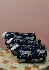Set of 3 cosmetic bag/pouches with waterproof lining
