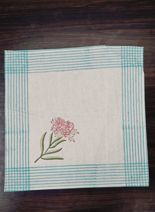 Gift Box with 6 hand block printed cotton table napkins