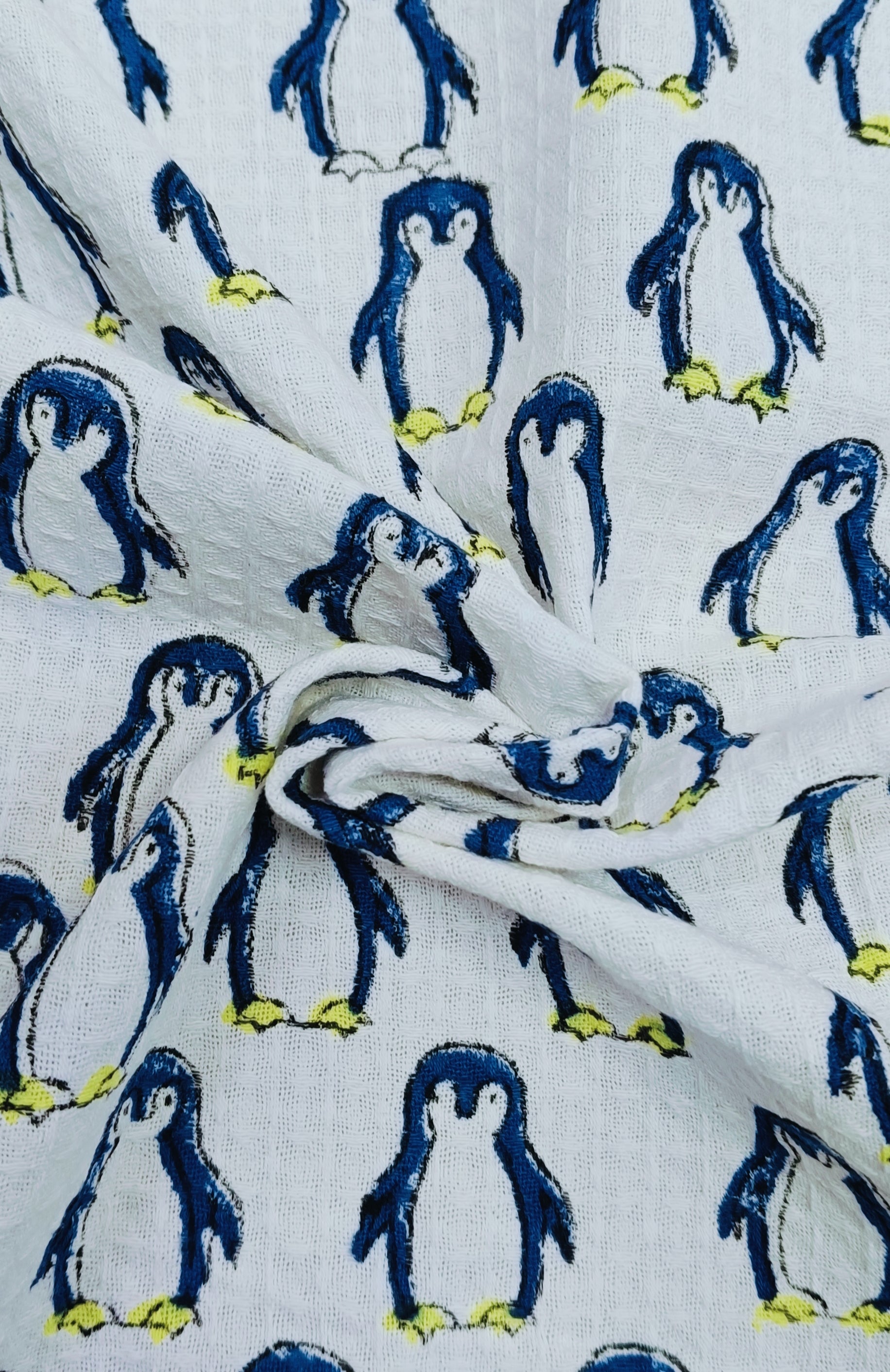 Hand Block Printed Honey Comb Cotton Bath Towel