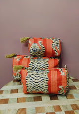Set of 3 cosmetic bag/pouches with waterproof lining