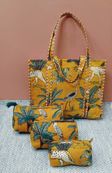 Diwali Gift Box – Stylish Tote Bag with 3 Coordinated Utility Pouches