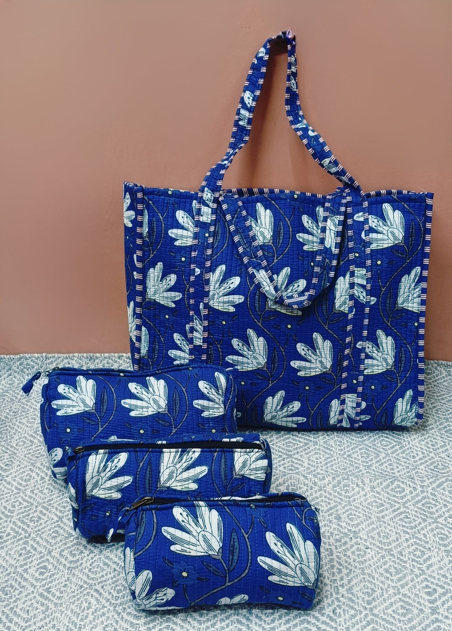 Tote Bag with set of 3 Pouches