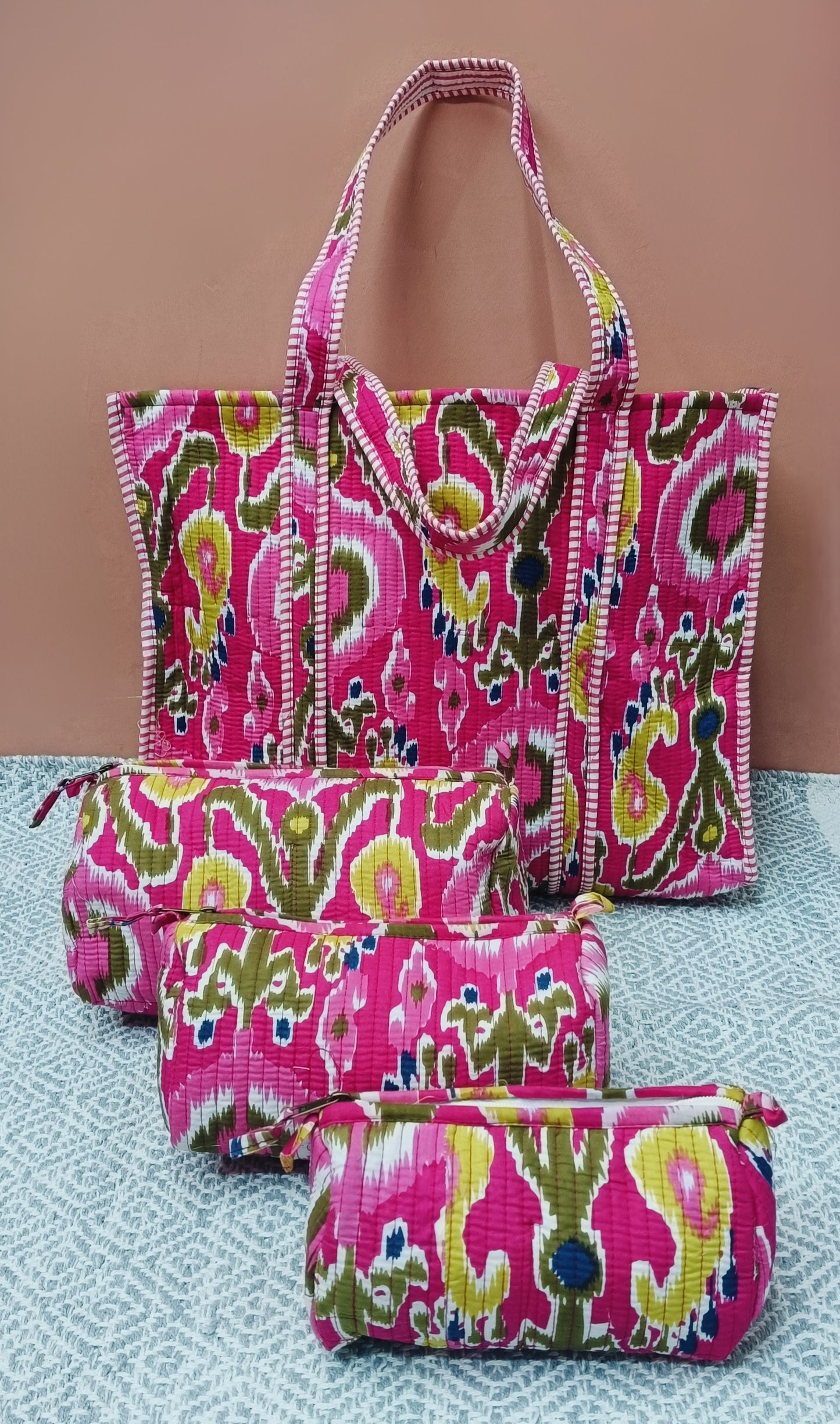 Tote Bag with set of 3 Pouches