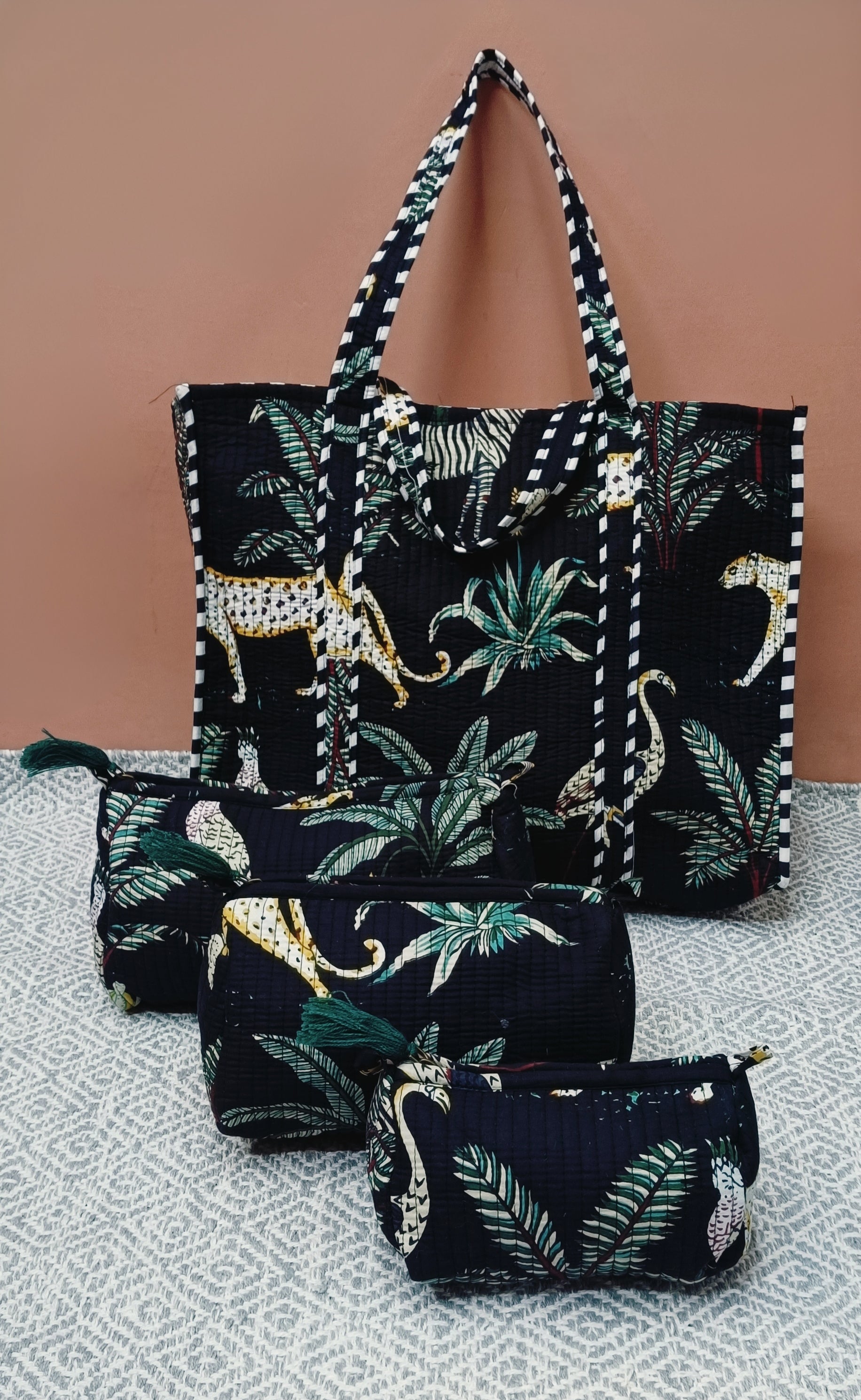 Tote Bag with set of 3 Pouches