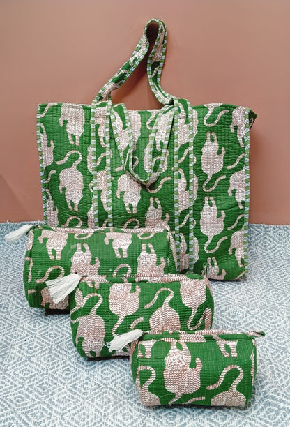 Tote Bag with set of 3 Pouches