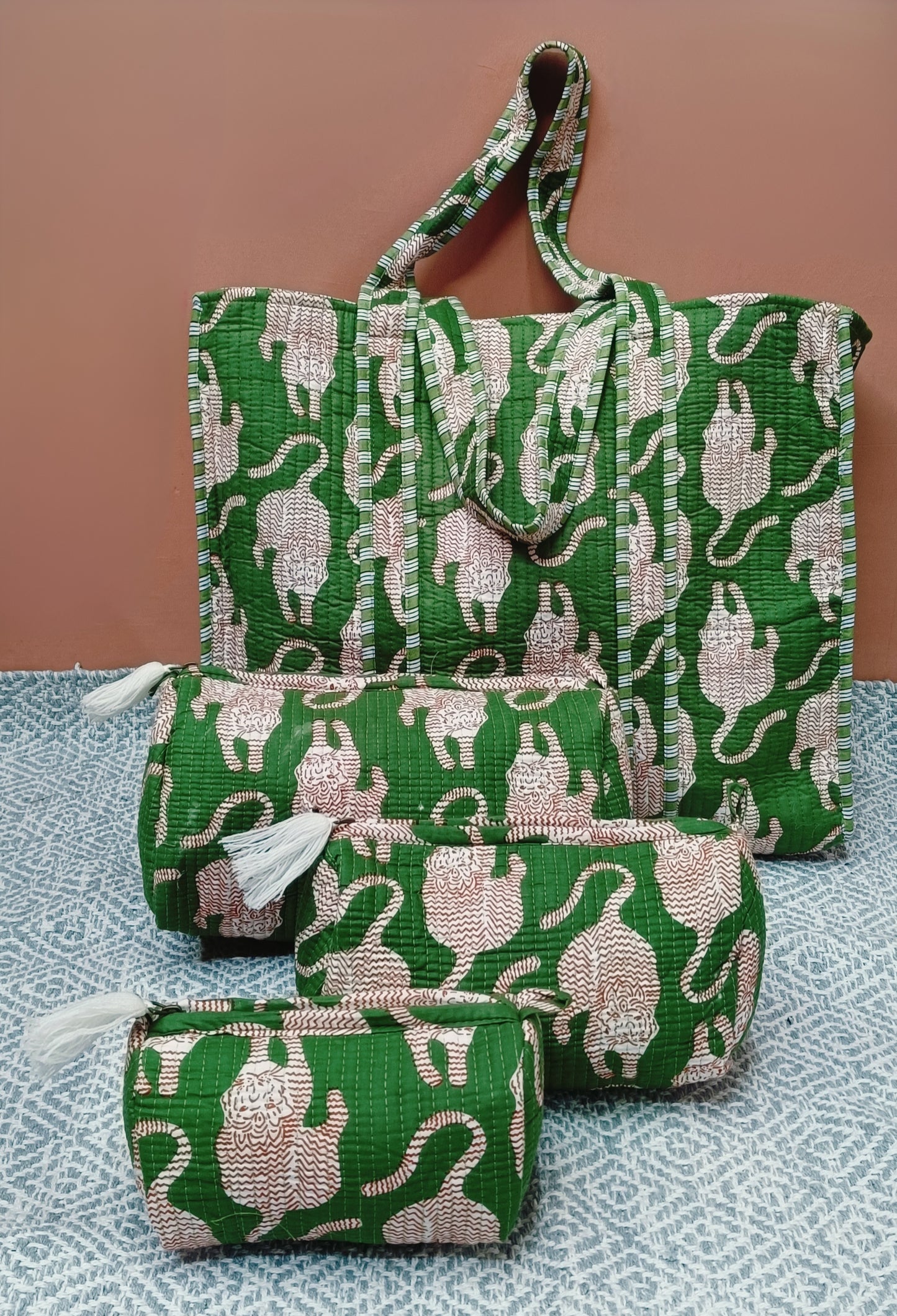 Tote Bag with set of 3 Pouches