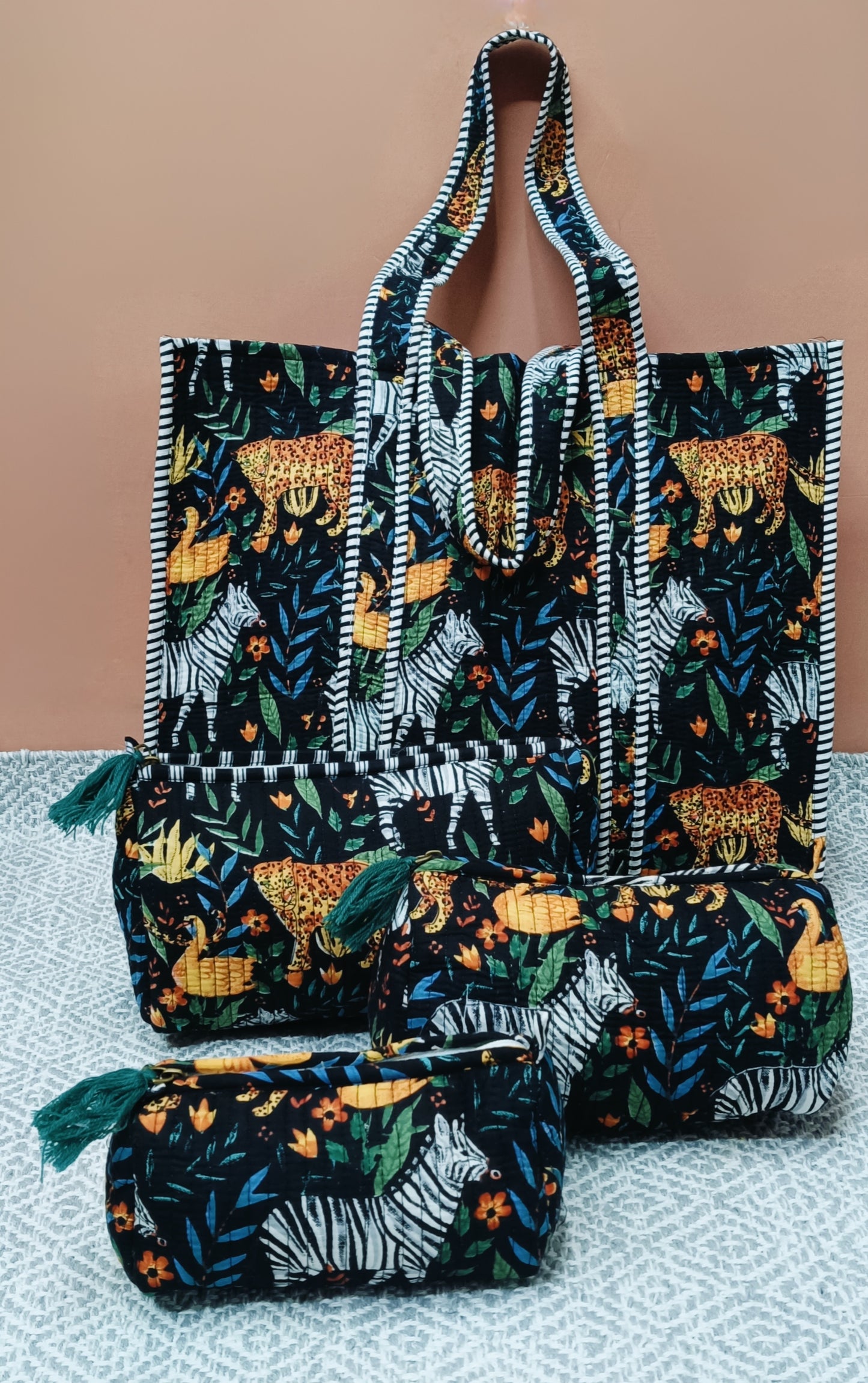 Tote Bag with set of 3 Pouches