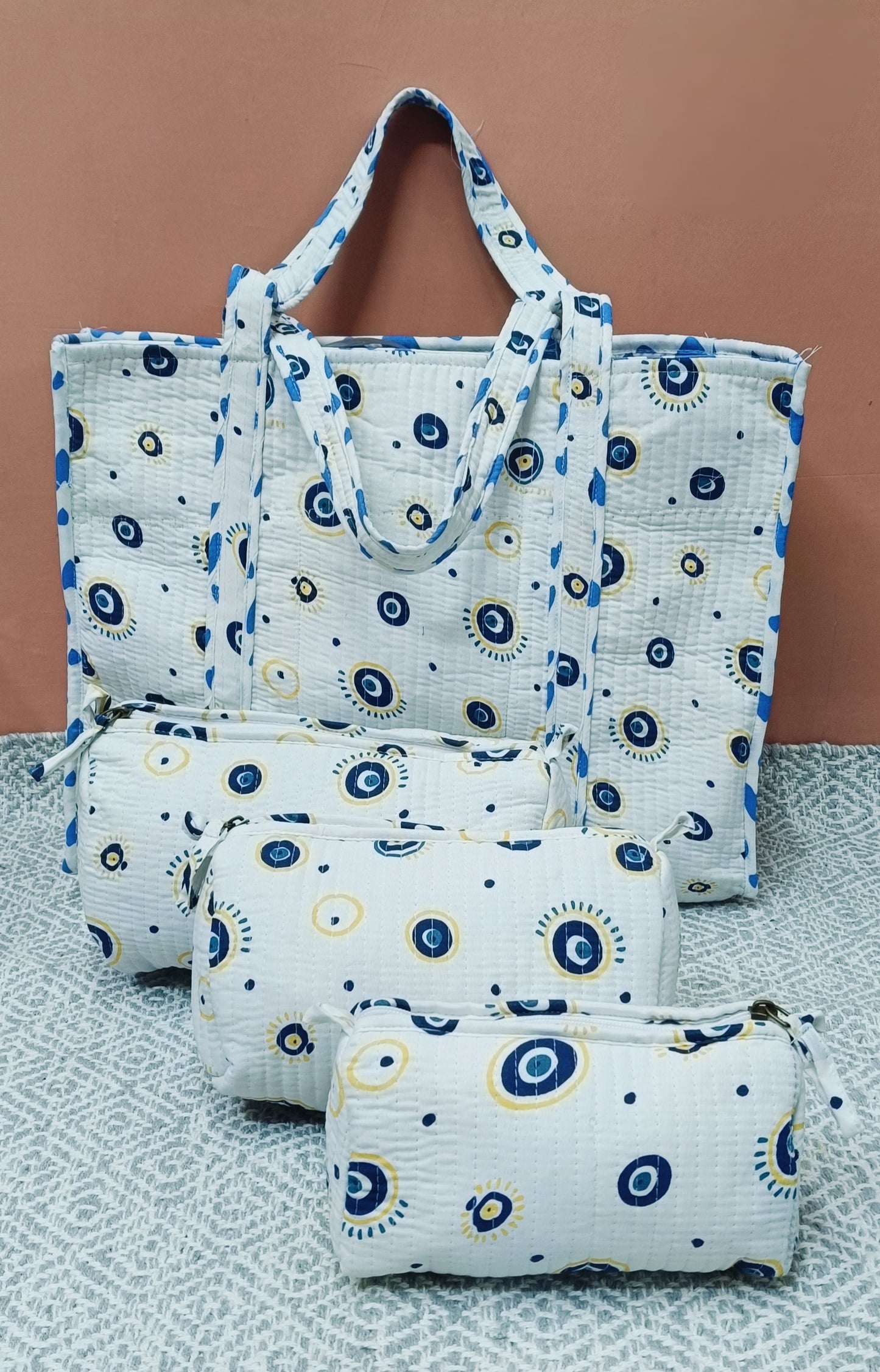 Tote Bag with set of 3 Pouches