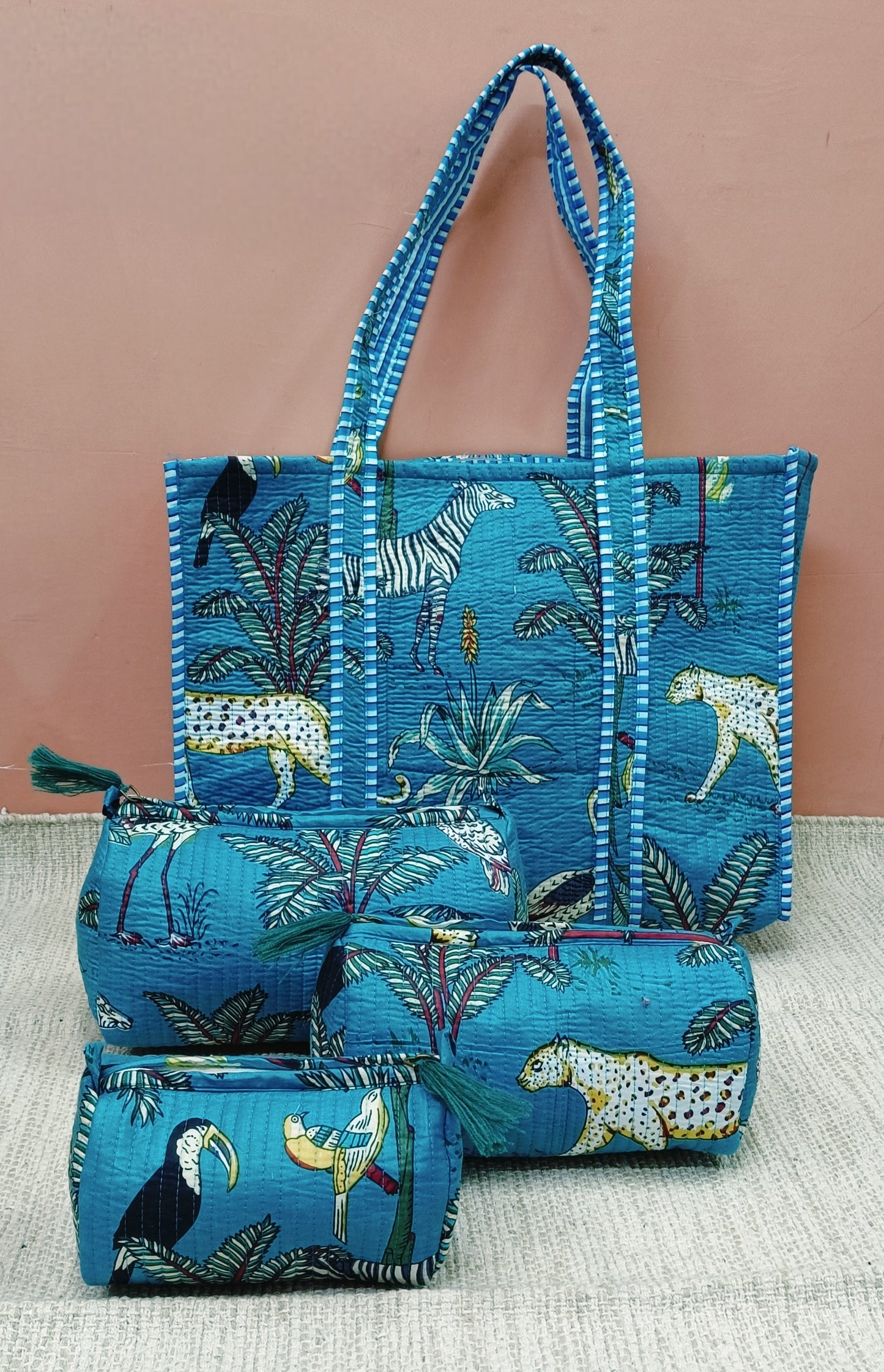 Tote Bag with set of 3 Pouches