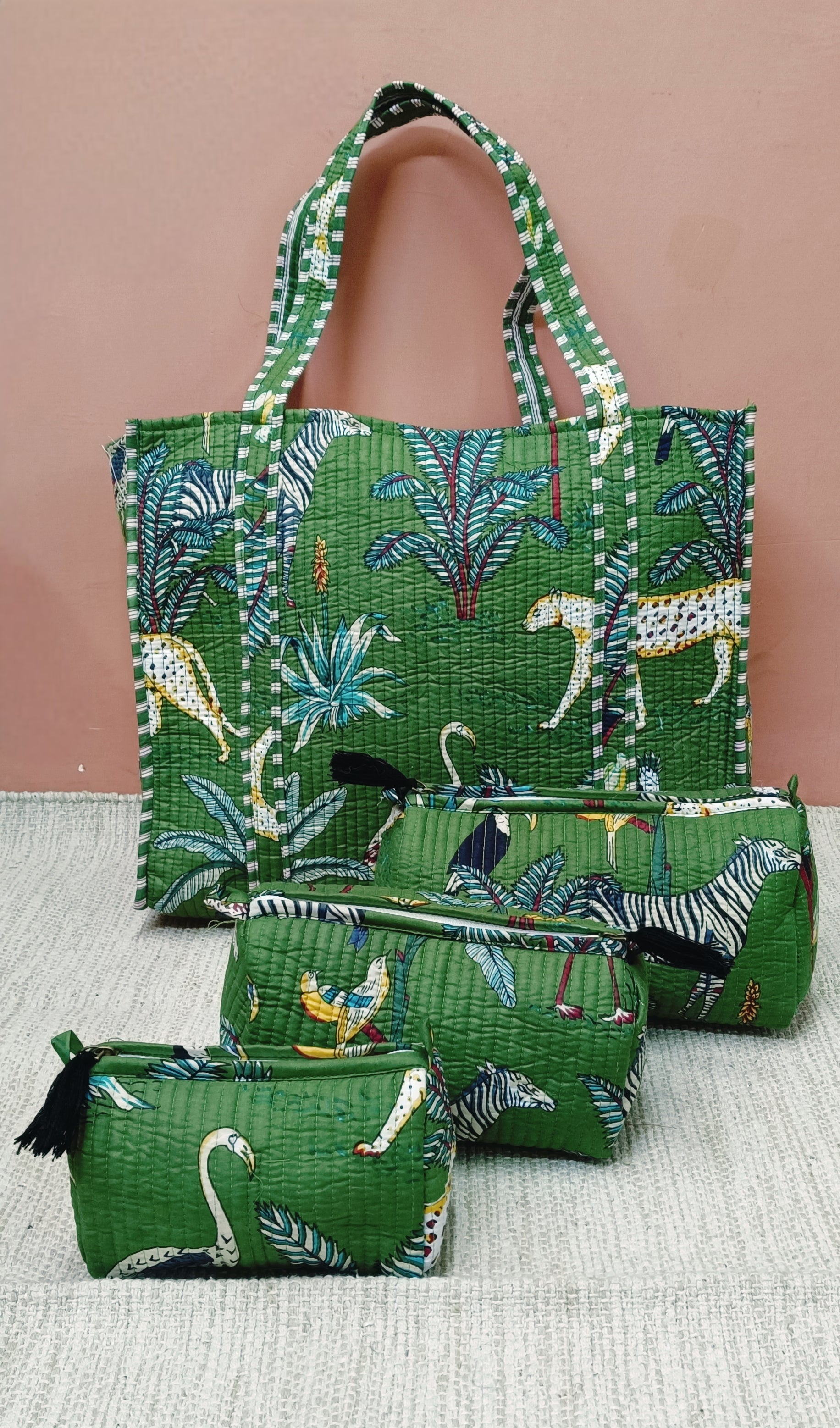 Tote Bag with set of 3 Pouches