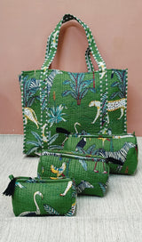 Rakhi Gift Box – Stylish Tote Bag with 3 Coordinated Utility Pouches