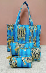 Tote Bag with set of 3 Pouches