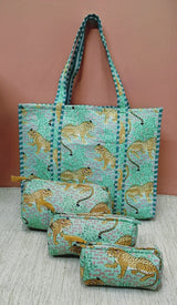 Tote Bag with set of 3 Pouches