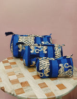 Set of 3 cosmetic bag/pouches with waterproof lining