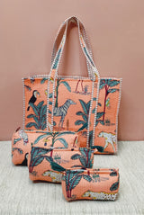Tote Bag with set of 3 Pouches