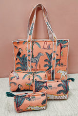 Tote Bag with set of 3 Pouches