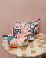 Set of 3 cosmetic bag/pouches with waterproof lining