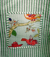 Handblock Printed Quilted Tote Bag without zip/button 17x18x 6 inches