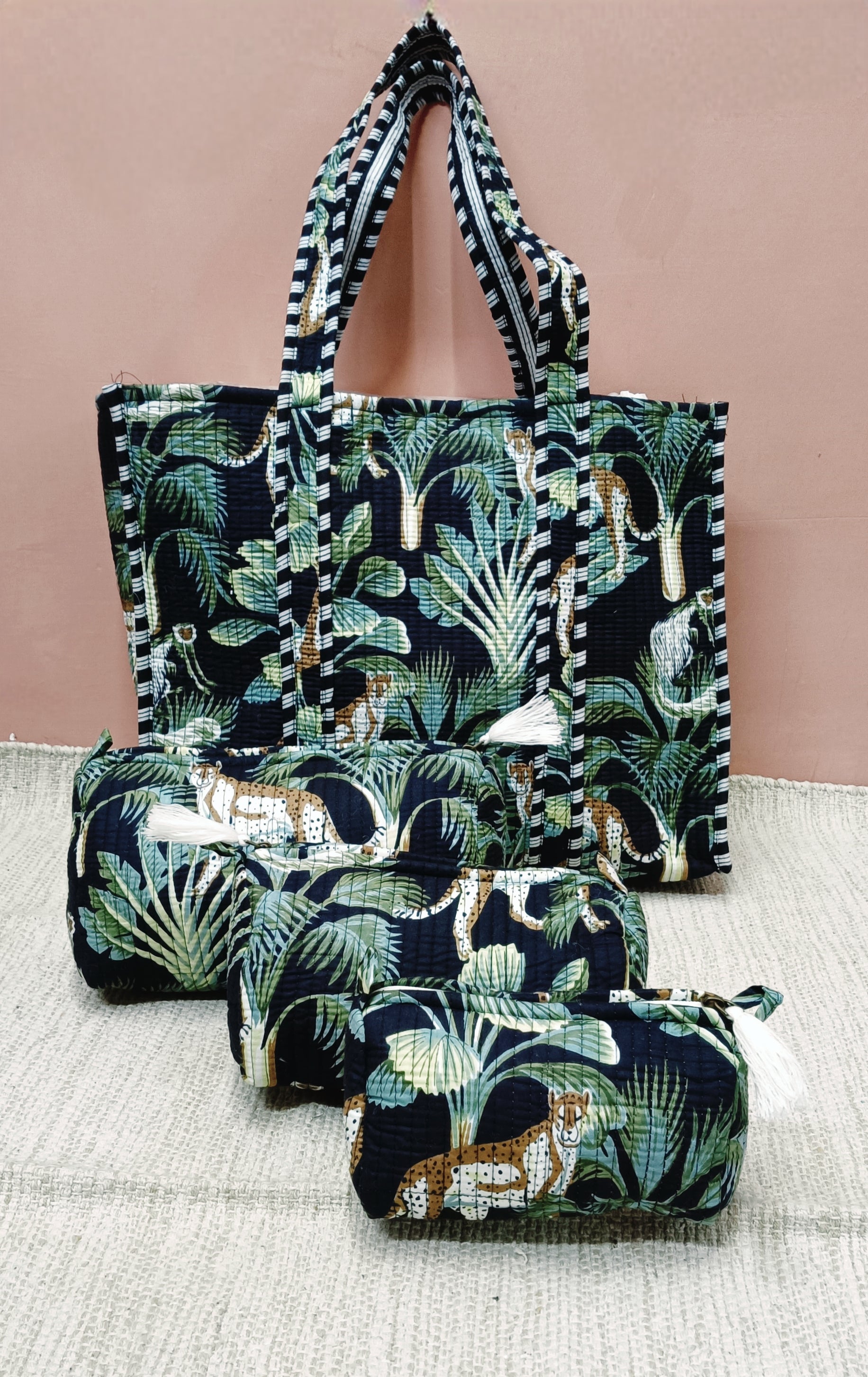 Tote Bag with set of 3 Pouches