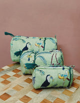 Set of 3 cosmetic bag/pouches with waterproof lining